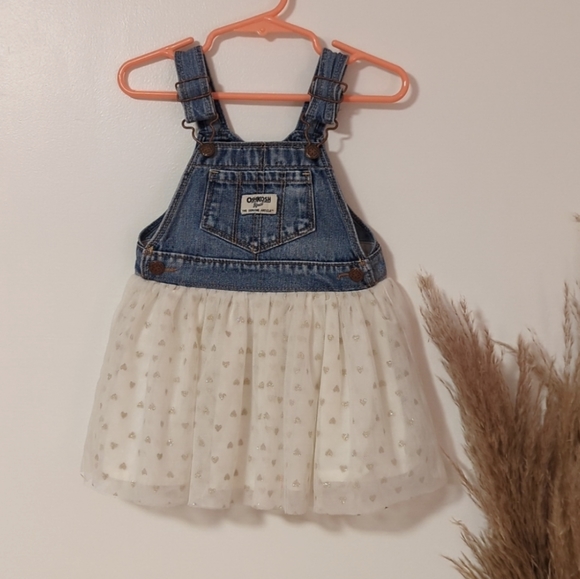 Oshkosh B'gosh Jean Overall and Mesh Dress - Picture 1 of 3